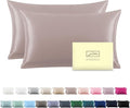 Silk Pillow Cases 2 Pack, Soft Breathable and Sliky Standard Size Pillow Cases by Suatien