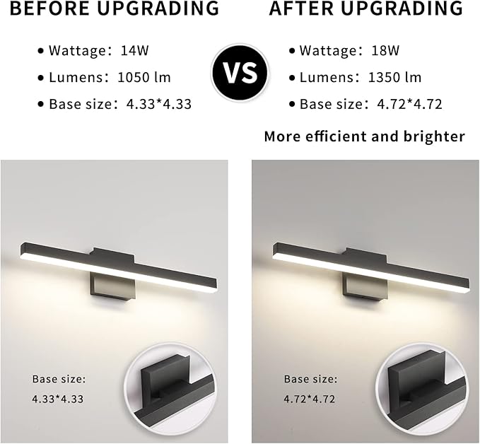 Joossnwell LED Bathroom Vanity Lighting Fixture Morden Bath Light Bar 23.62" - Image 7