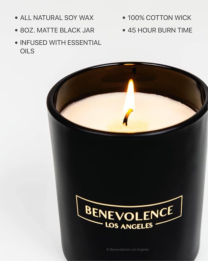 Benevolence LA Lavender & Lilac Scented Candle | Soy Christmas Candles - Image 5