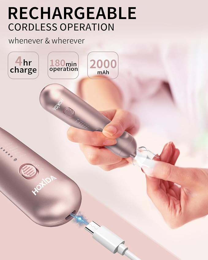 Cordless Electric Nail File Set, Rechargeable Pedicure Tools - Image 6
