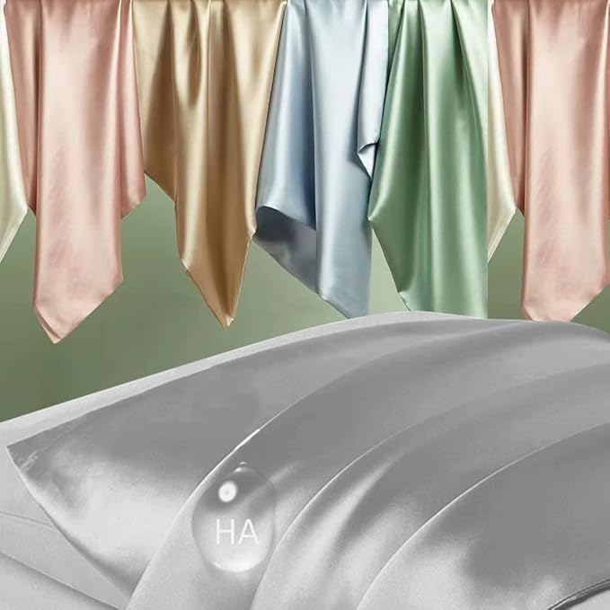 Silk Pillowcase 2 Pack, Mulberry Silk Pillow Cases Queen Size Set of 2 - Image 2