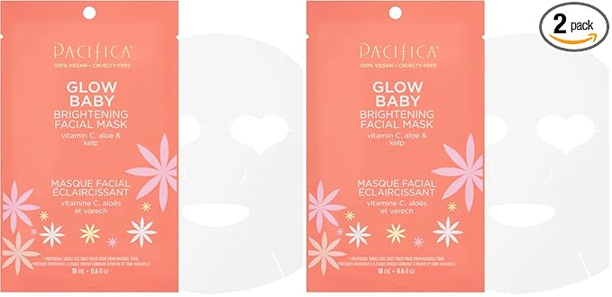 Pacifica Beauty, Glow Baby Brightening Face Mask, Sheet Mask, Vitamin C by PacificaBeauty