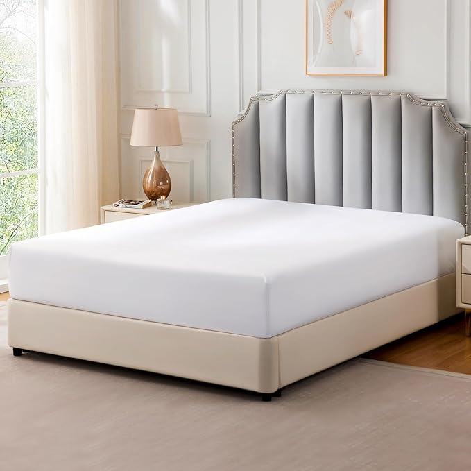 FreshCulture Pure Cotton Fitted Sheets California King Size, 300 Thread Count - Image 8