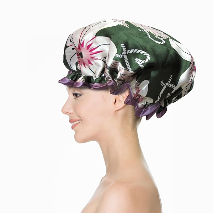 Shower Cap for Women, Hotel and Hair Salon … - Image 5