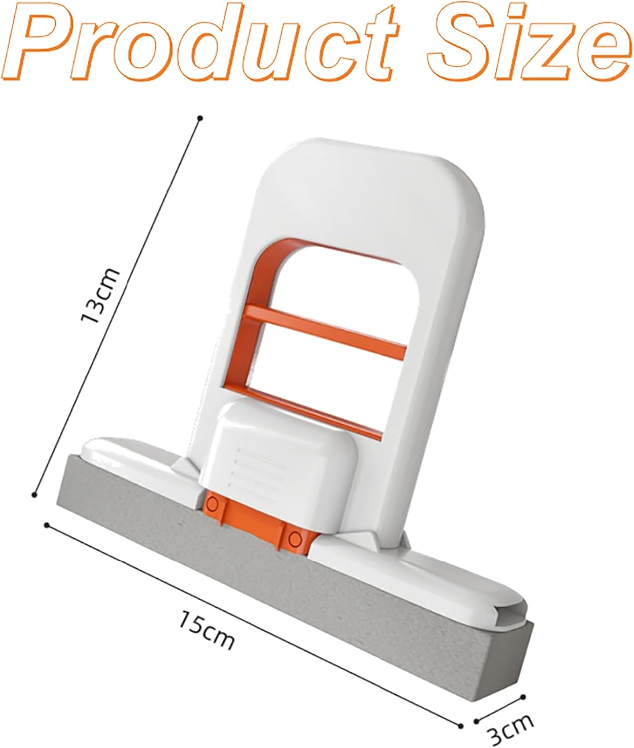 Mini Foldable Desktop Mop, Sponge Mop Wet and Dry Use Cleaning System, Self-Squeeze Small Mop for Bathroom Kitchen Desktop Glass Living Room Car (Orange, 1pcs)