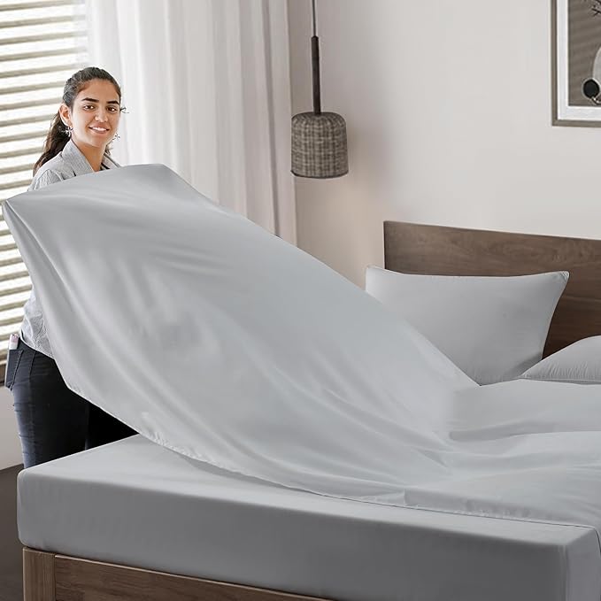 Maple&Stone Twin Flat Sheet 6 Pack, Premium Soft & Breathable, Brushed - Image 3