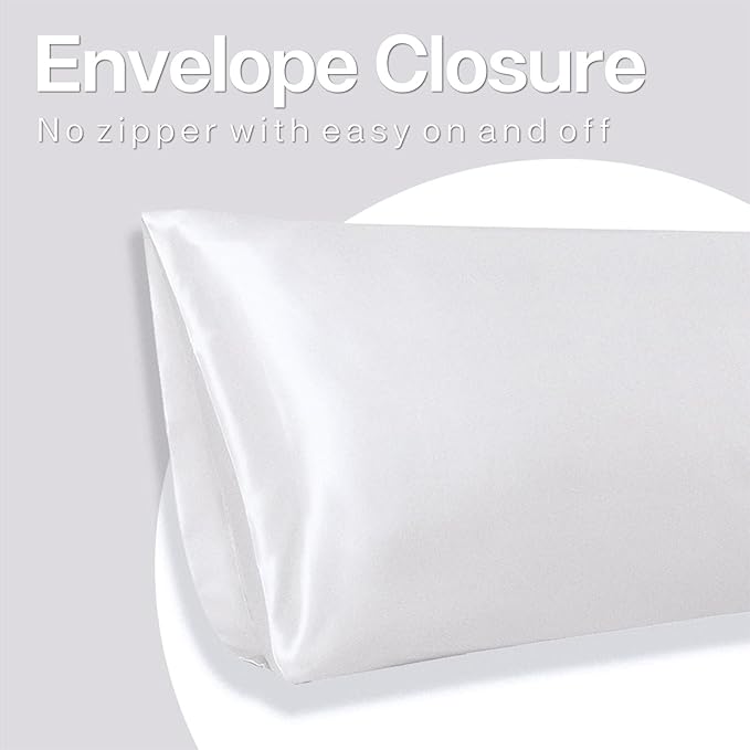 MR&HM Satin Body Pillow Cover, Soft and Breathable Body Pillow Case - Image 7