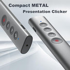 Rechargeable Hyperlink Presentation Clickers for PowerPoint, USB-C/A Presentations Power Point Remote Clicker, Wireless Presenter Remote for Computer/Mac/PPT/Google Slide Advancer