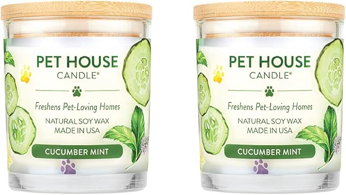 Pet House Cucumber Candles, Natural Scented Candles by OneFurAll