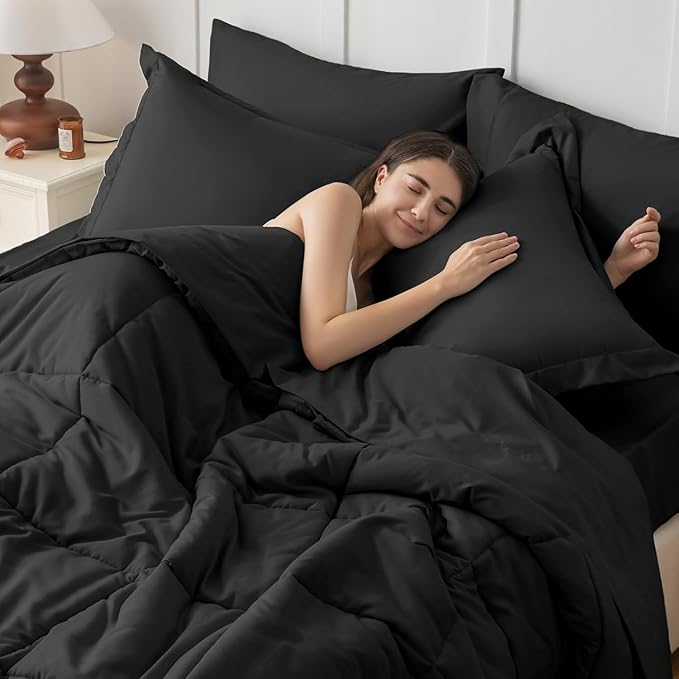 JOLLYVOGUE King Comforter Set, Ultra-Soft Bed in a Bag King Size 7 Pieces - Image 6