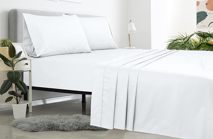 Royale Linens 6 Pack Bulk Flat Sheet Set - Image 8