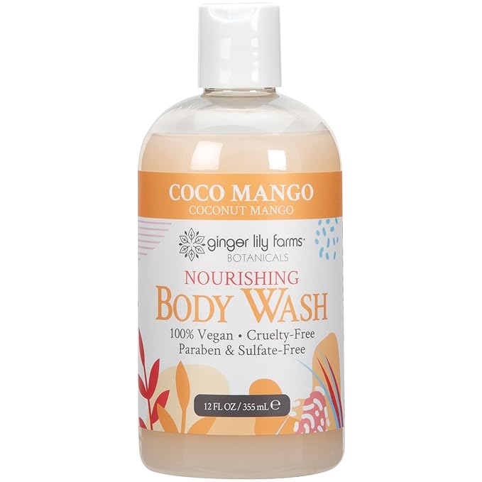 Ginger Lily Farms Botanicals Nourishing Body Wash, Coco Mango, 100% Vegan & - Image 2