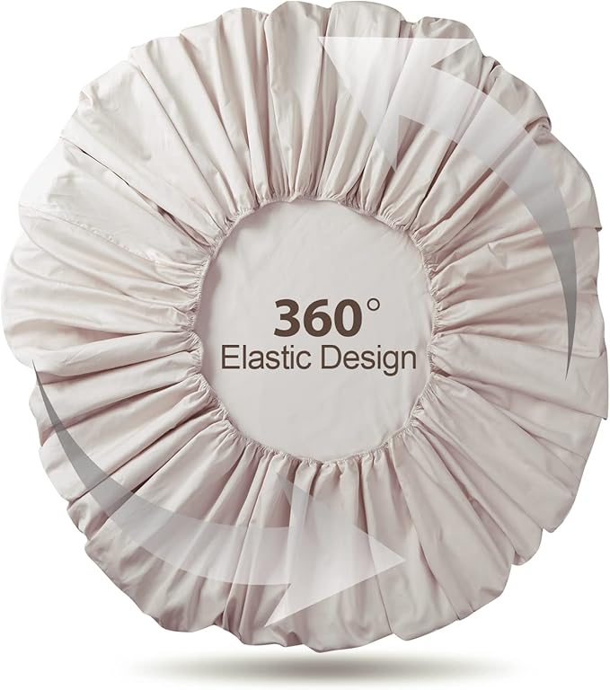 100% Egyptian Cotton Fitted Sheet King Size, 600 Thread Count 8-16" Deep Pocket - Image 7
