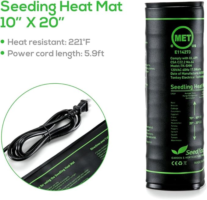 MET Certified 2 Pack Seedling Heat Mat, Seedfactor Waterproof Durable - Image 4
