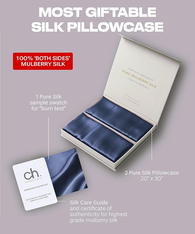 SUNDAYSILKS™ | Silk Pillow Cases 2 Pack | 22 Momme Mulberry Silk Pillowcase Set - Image 6