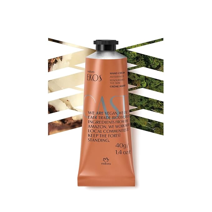 Natura - Brazil Nut Hand Cream Travel Size- Anti-Dryness Castanha Hand Balm - by Natura