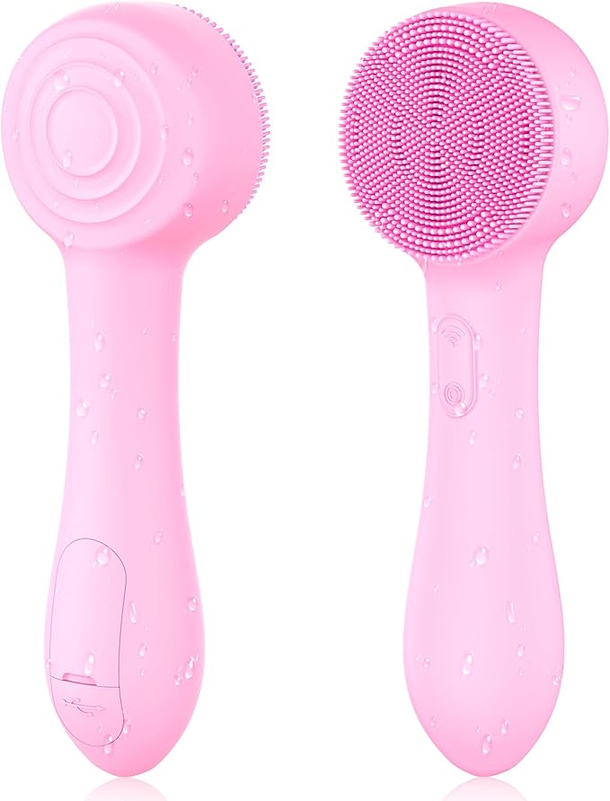 Facial Cleansing Brush Silicone Face Scrubber Waterproof Rechargeable by BuyNow