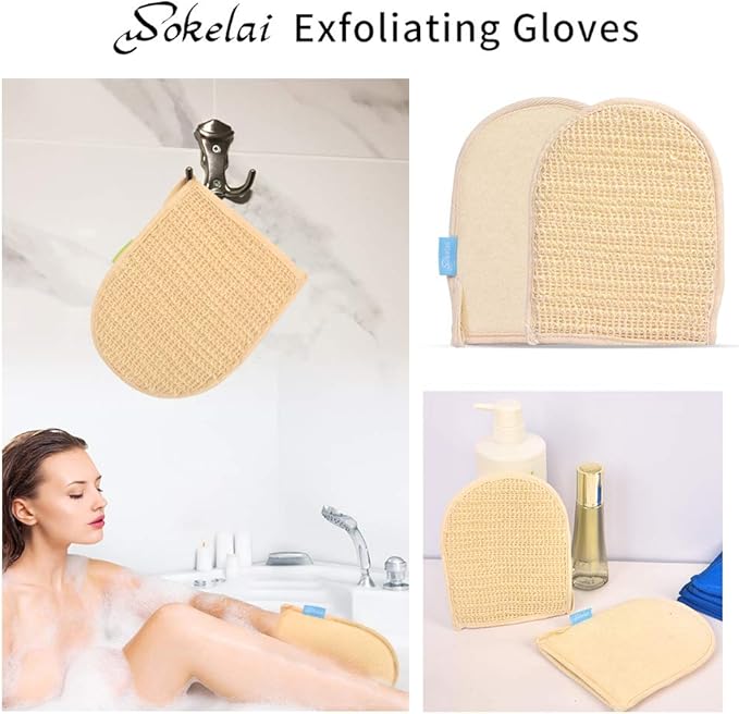 Exfoliating Loofah Mitt Shower Gloves - Image 6