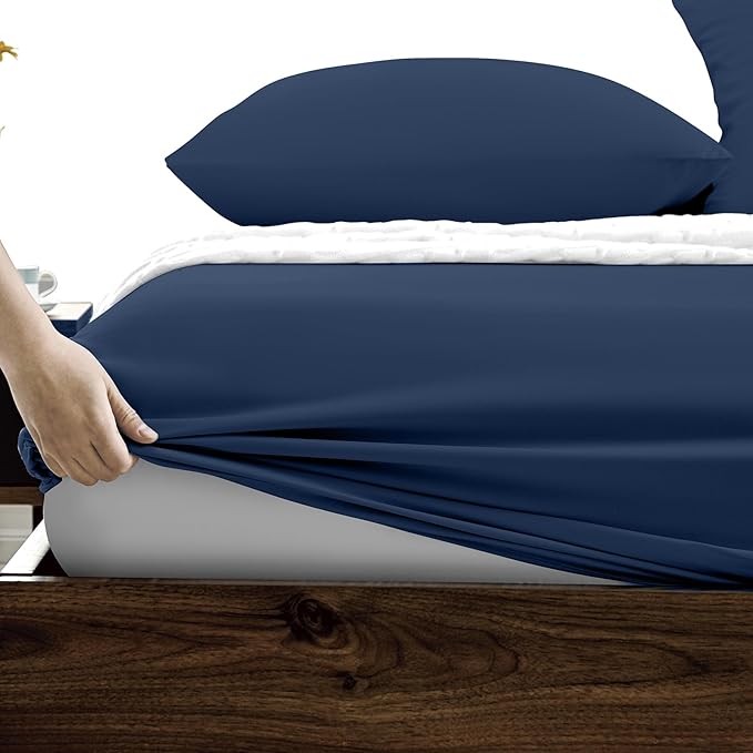 FreshCulture King Fitted Sheets, Bulk Pack of 6, Deep Pocket, Soft Microfiber - Image 3