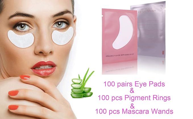 3x100 Packs- Lint Free Lash Extension Eye Gel Patches & Glue Rings Holder - Image 5