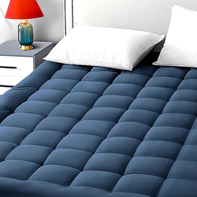 EASELAND Queen Size Mattress Pad Pillow Top Mattress Cover Quilted Fitted by EASELAND
