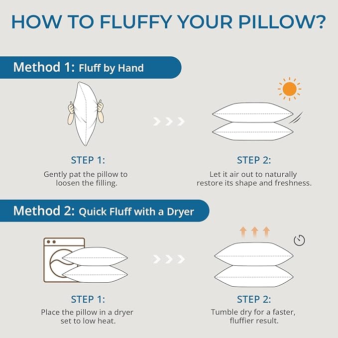 Sasttie Standard Pillow, Single Full Size Bed Pillow - Image 8