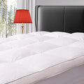 ELEMUSE Queen Size Extra Thick Fusion Goose Down Feather Filled Mattress Topper by ELEMUSE