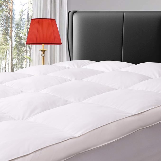 ELEMUSE Cal King Size Extra Thick Fusion Goose Down Feather Filled Mattress by ELEMUSE