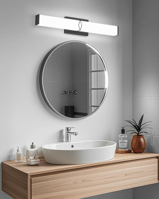 Modern Bathroom Light Fixtures, 24inch Dimmable LED Bathroom Vanity Lights Over - Image 8