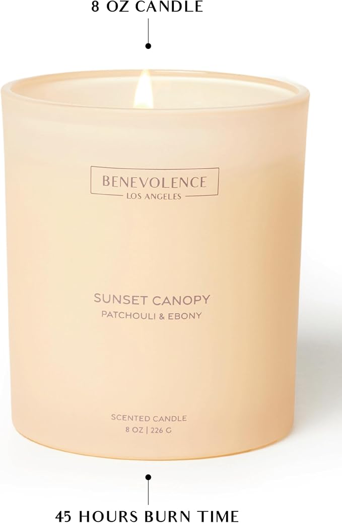 Patchouli & Ebony – Benevolence LA Scented Candle | 8oz, 45-Hour Burn | Natural - Image 4