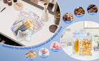 100pcs Holographic Bags,5.5x7.8 inch Resealable Zipper bags for small business, Smell Proof Foil Bags for food storage, Candy, Eyebrow pencil, Small accessories..MOTOMY