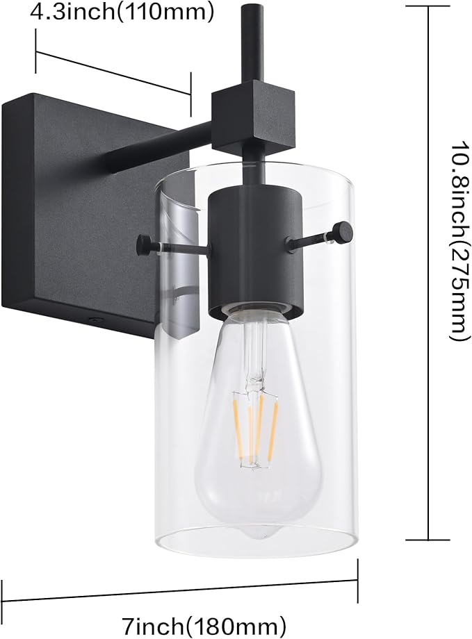 SOLFART 1 Light Vintage Vanity Light Bathroom Light Fixture Over Mirror Wall - Image 3