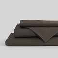 Linen Home 100% Cotton Percale Sheets King Size, Smoky Charcoal, Deep Pocket by LINENHOME