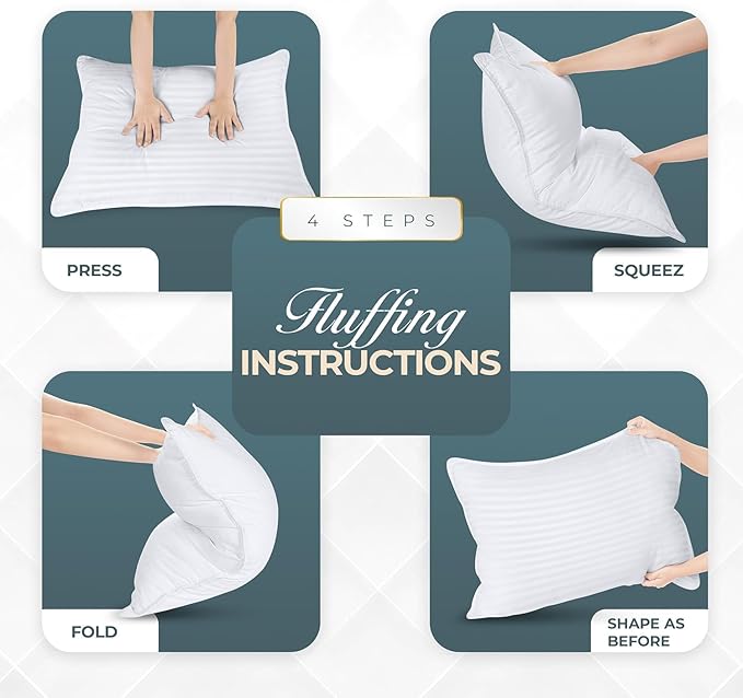 Utopia Bedding Bed Pillows Queen Size Set of 4, Down Alternative Pillows - Image 7