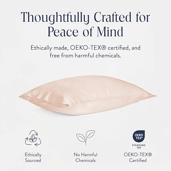 Brooklinen Mulberry Silk Pillowcase – 100% Pure Silk Pillow Case, Soft & Durable - Image 3