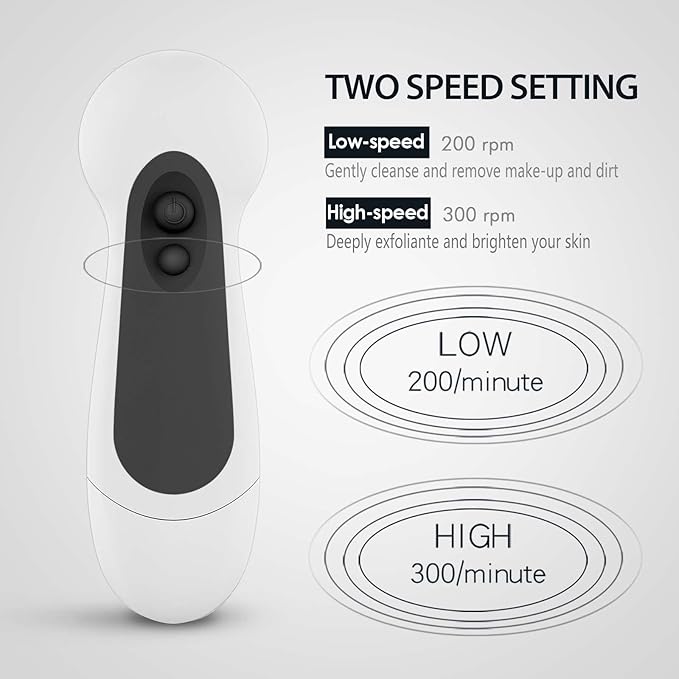 Waterproof Facial Cleansing Spin Brush Set - Image 4
