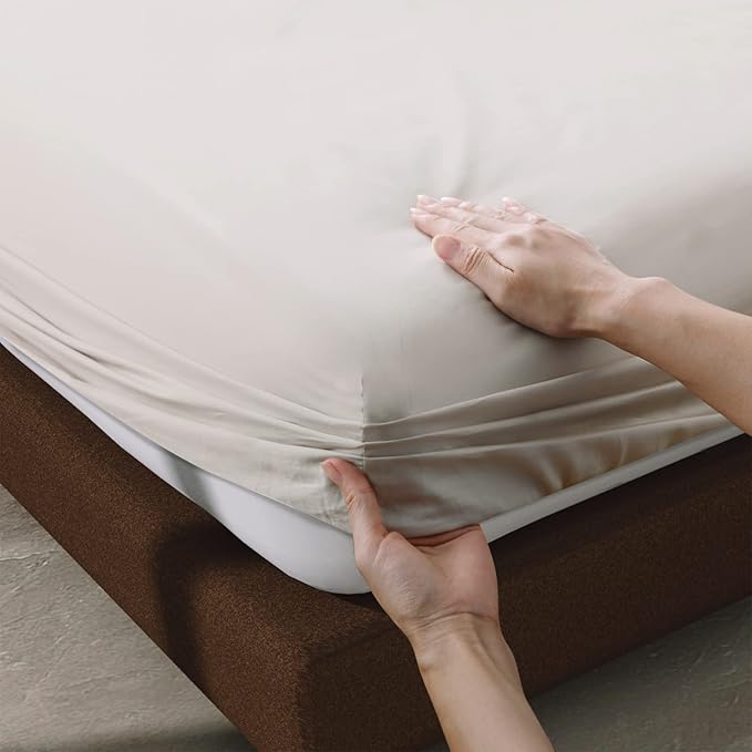 2-Pack 100% Egyptian Cotton Fitted Sheet TwinXL Size, 600 Thread Count Cotton - Image 3