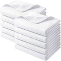 Preboun 15 Pcs White Flat Sheets Bulk Twin Size Soft Microfiber Top Flat by Preboun