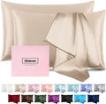 Silk Pillow Cases 2 Pack Mulberry Silk Pillow Cases Soft Breathable Both Sided by Casbrove