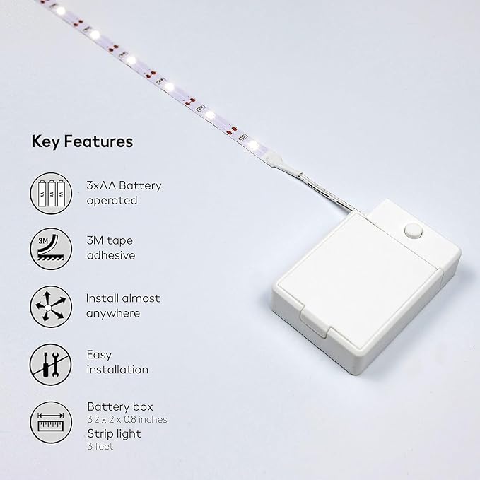BestLuz Battery Powered LED Strip Lights, 3 Pack 40 Inch Battery Operated LED - Image 5