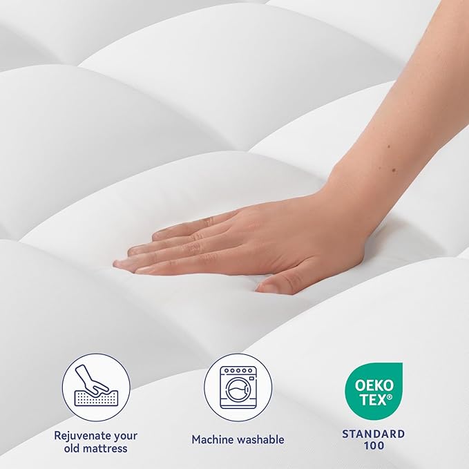 ELEMUSE Super/Olympic Queen Mattress Topper - Image 3