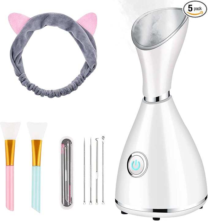 Facial Steamer for Facial Deep Cleaning, Moisturize, Unclog Pores, Face Spa by Totexil