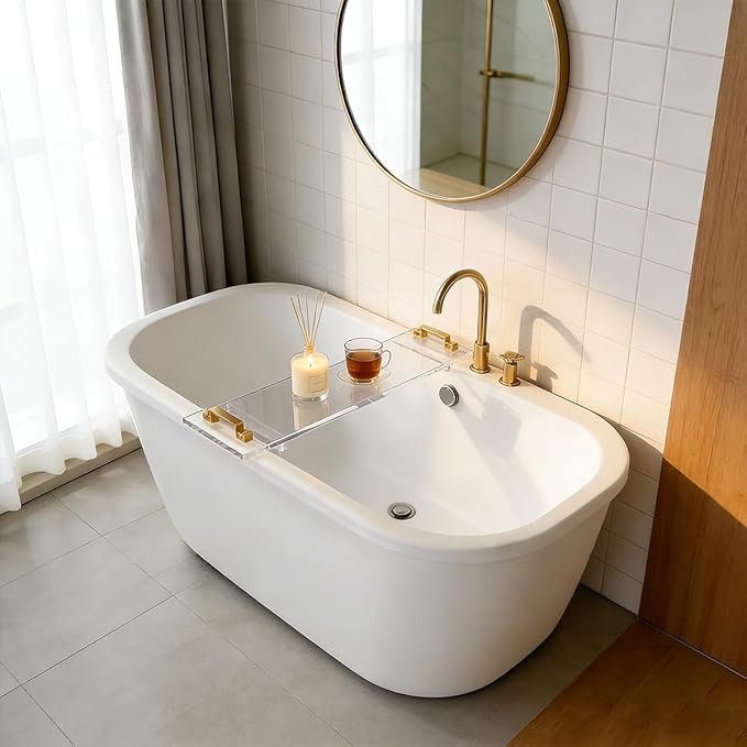 33in Clear Acrylic Bathtub Caddy - Image 2