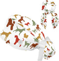 Adjustable Brown Dachshund Dog Blue Surgical Scrub Cap by otnrnondcl