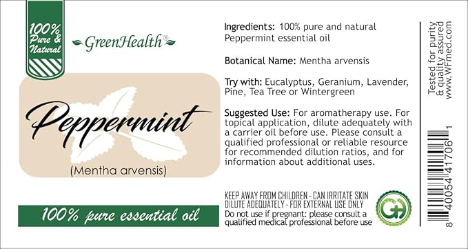 GreenHealth Peppermint Essential Oil – 2 Pack – 100% Pure & Uncut – Strong - Image 5