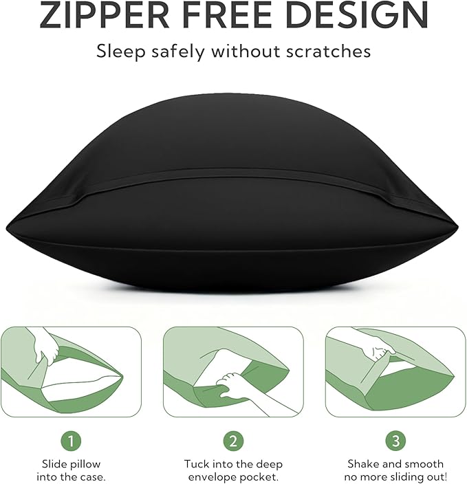 MR&HM King Pillow Cases Set of 2, Cooling Pillow Case - Image 6