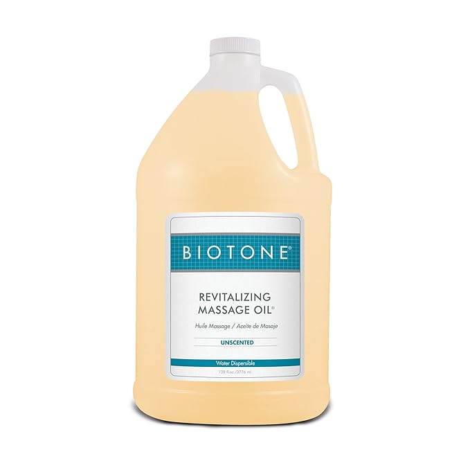 Biotone Revitalizing Massage Oil Unscented, 128 Ounces by BIOTONE