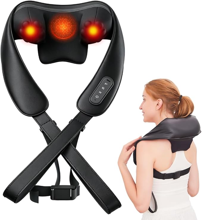 Neck Massager with Heat Cordless Electric Shiatsu Neck and Shoulder Massager by Unknown