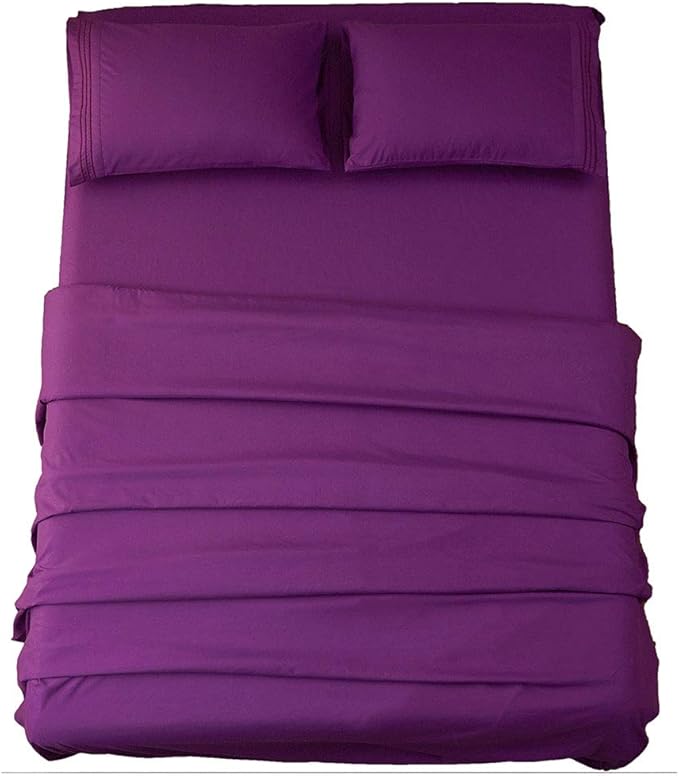 SONORO KATE Sheets Super Soft Microfiber 1800 Thread Count 18 Inch Deep Pocket by SONOROKATE
