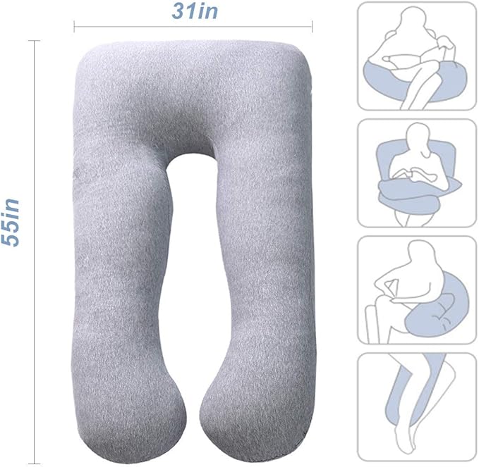 MOON PINE Pregnancy Pillow, U Shape Full Body Pillow - Image 2